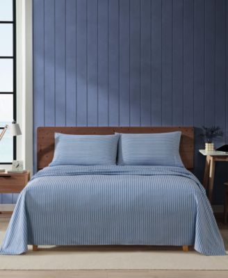 Alden Stripe Printed Microfiber 3-Pc. Sheet Set, Twin