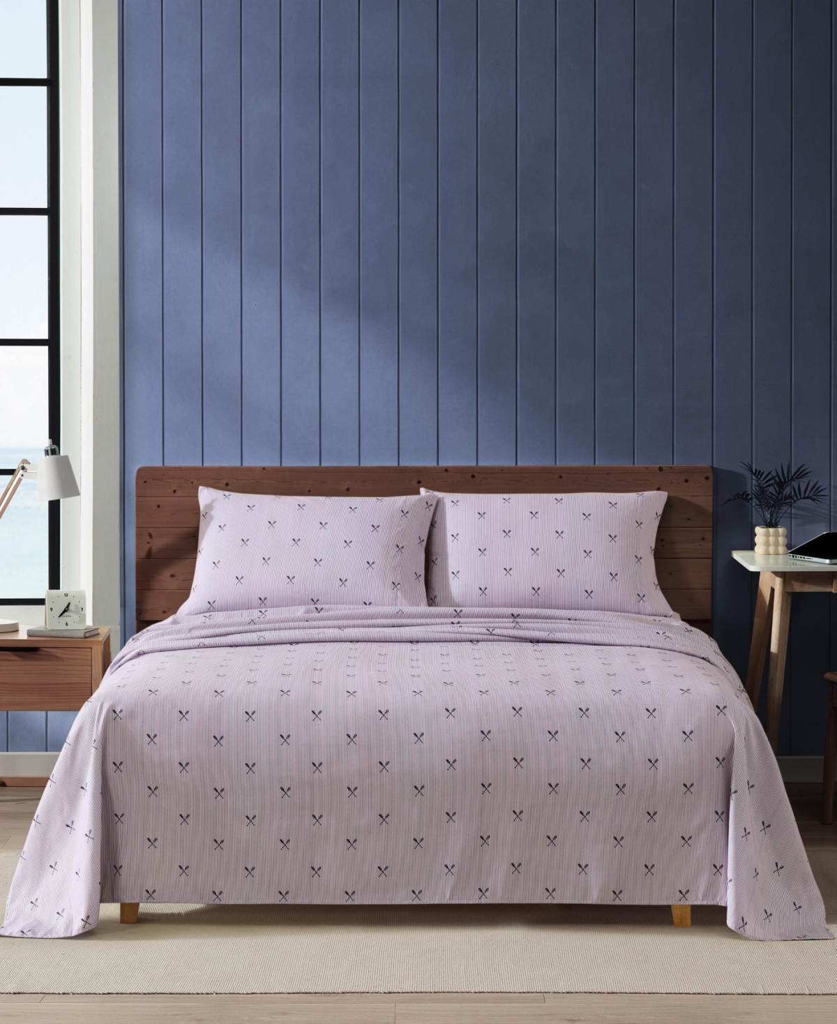 Nautica Coxswain Stripe Printed Microfiber -Pc. Sheet Set