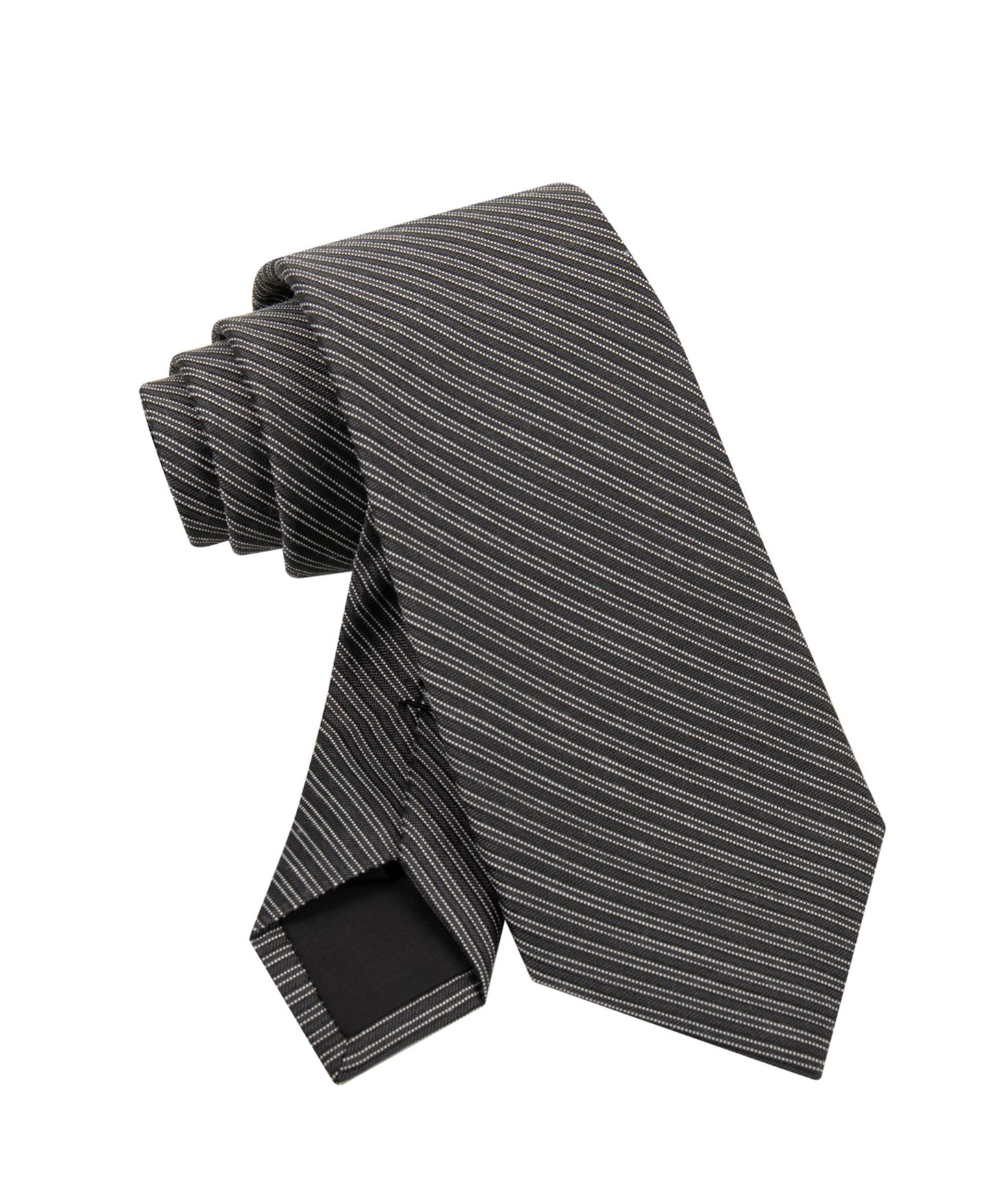 Мужские галстуки Calvin Klein Fontana Stripe Pattern Tie, цвет: Чёрный — фото 4