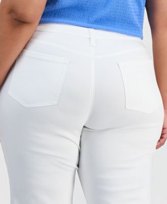 Plus Size Lexington Straight-Leg Cropped Jeans