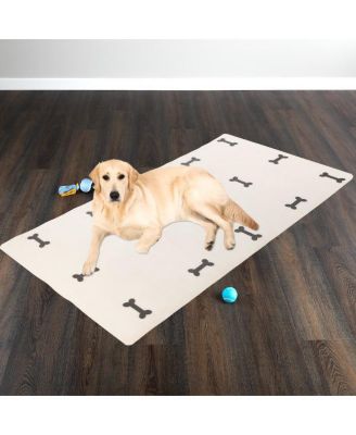 Dog Mat for Food and Water, Dog Bones