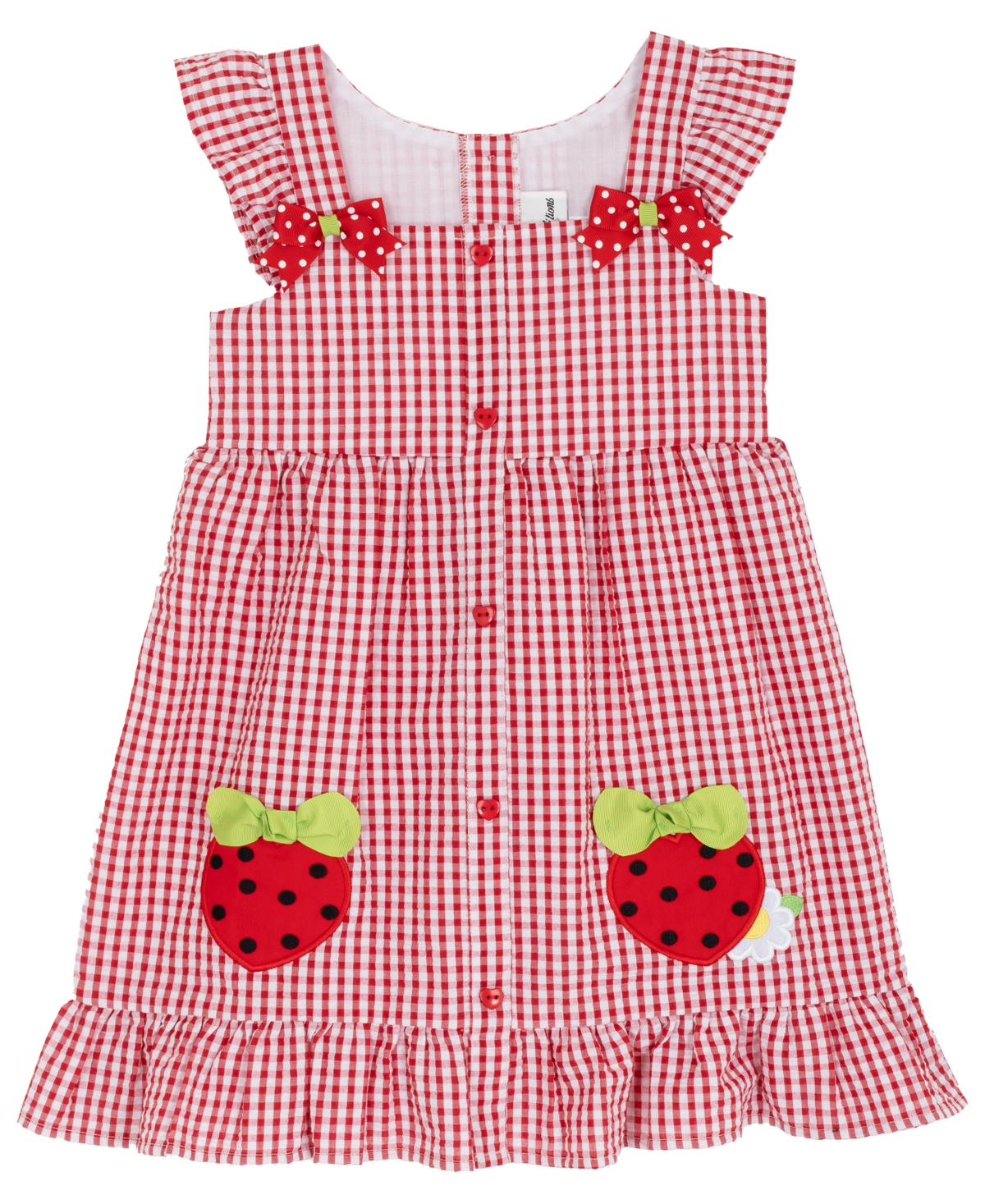 Rare Editions Girls' 2T-6X Gingham Seersucker Dress
