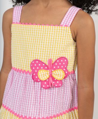 Girls' 2T-6X Tiered Seersucker Dress