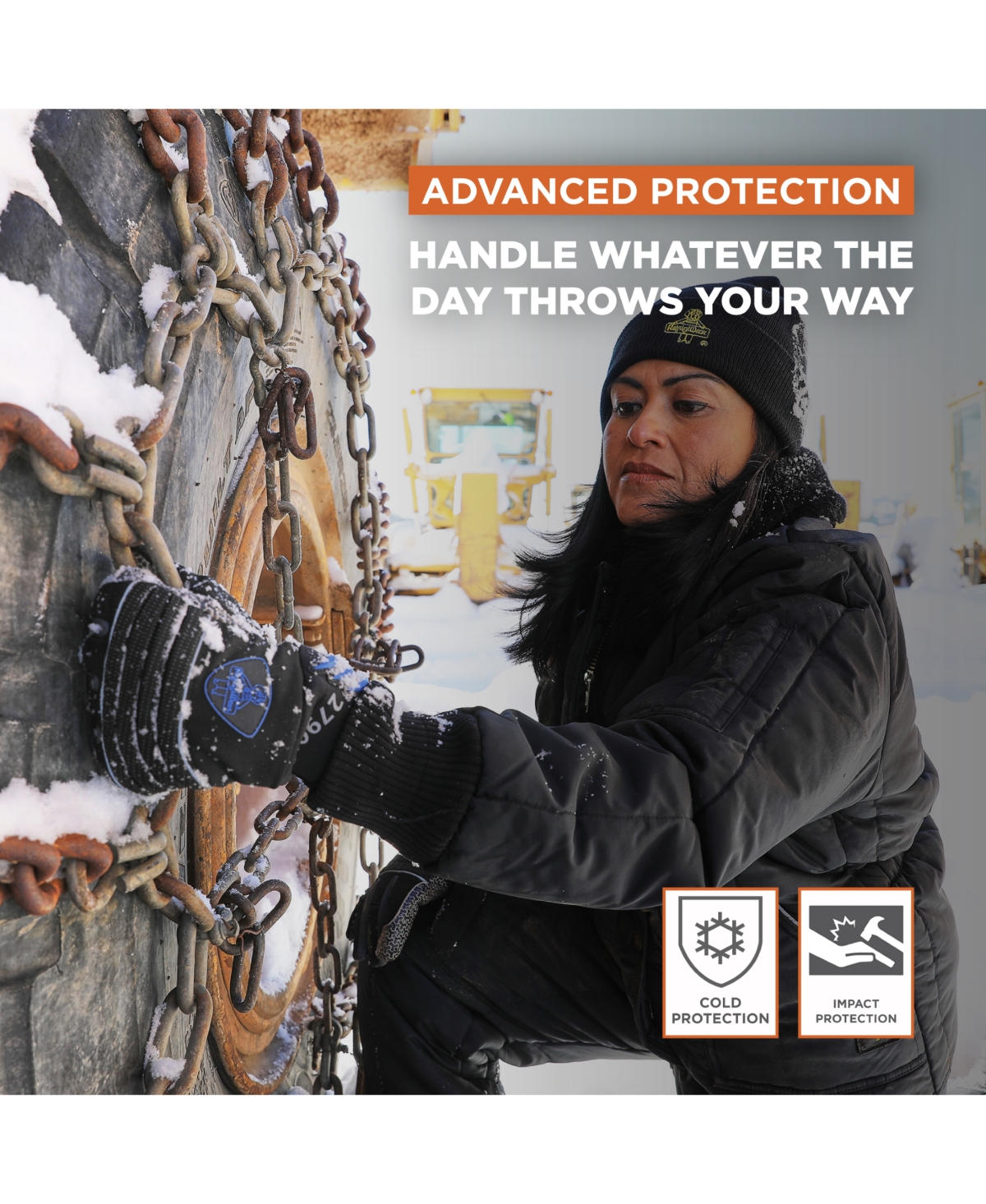 RefrigiWear Men's Insulated ArcticFit Max Gloves with Polar Fleece Liner Impact Protection and Silicone Grip