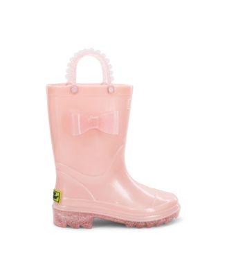Kids Pearlized Lighted Rain Boot