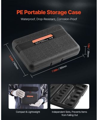 Sugifit 13-Piece Torx Bit Socket Set with T8-T60 Sizes & Secure Storage