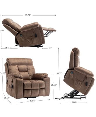 Recliners Lift Chair with Hidden Cup Holder Relax Sofa Chair Power Electric Reclining for Elderly