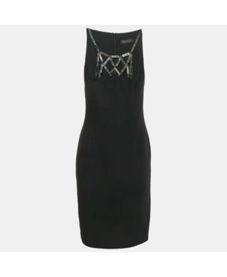 Women's Silk Metal Detail Short Dress