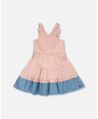 Toddler Girls Poplin and Chambray Dress