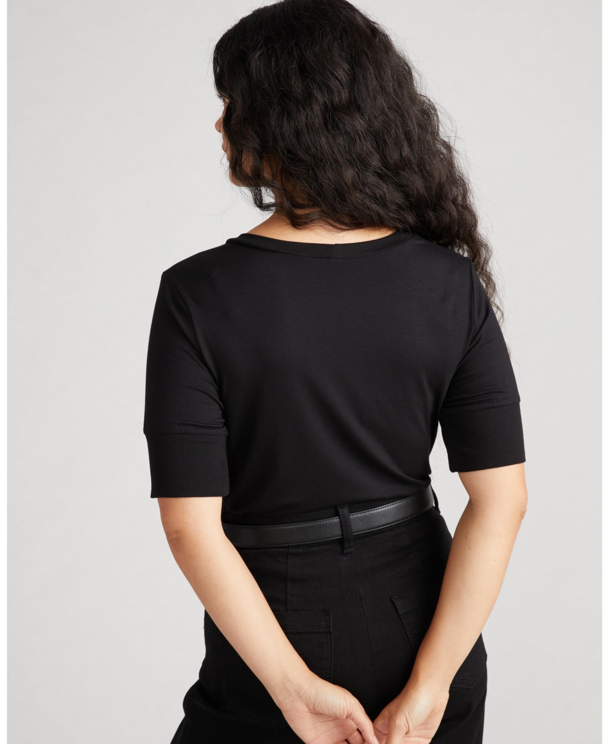 Universal Standard Plus Liquid Jersey Rib Hem Tee