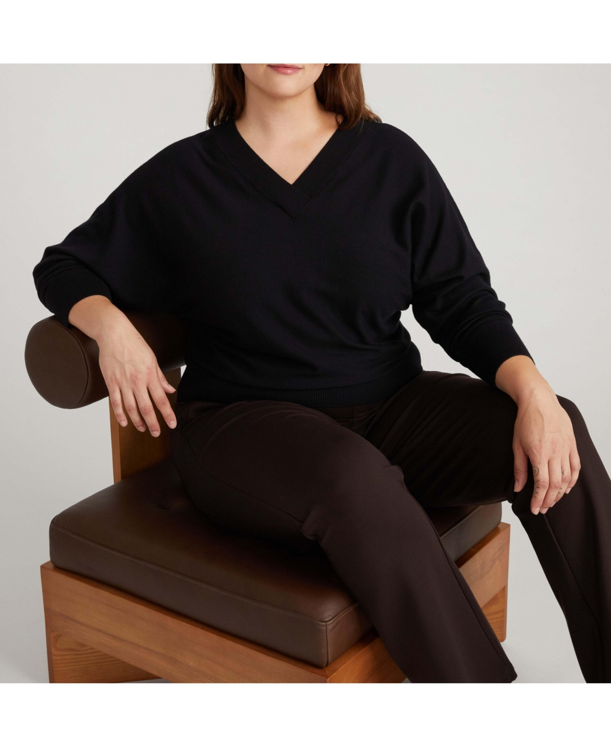 Universal Standard Plus Savvy Fine Knit Sweater Blouse