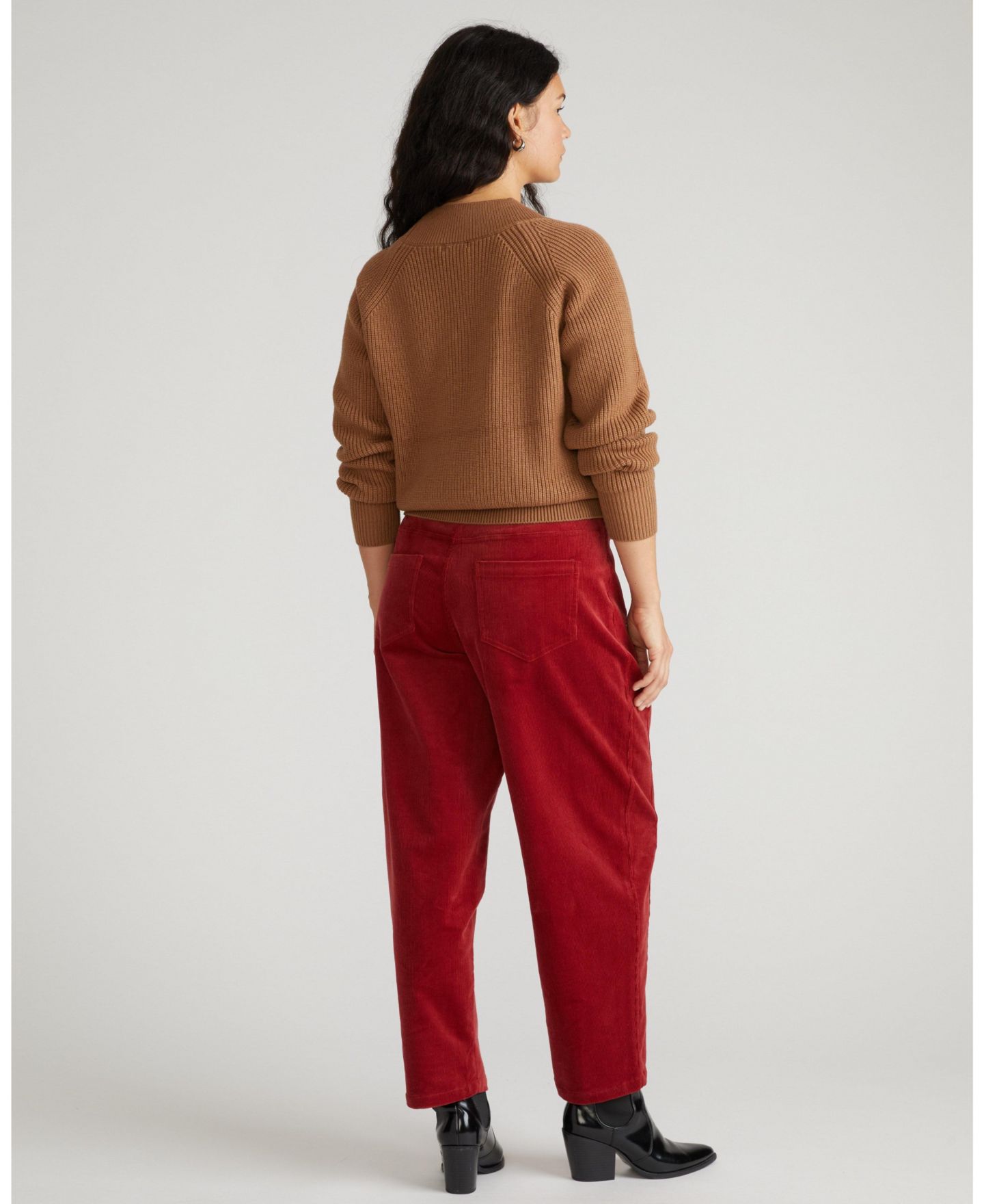 Женские брюки Universal Standard Plus Size Dakota Twisted Leg Corduroy, цвет: Красный — фото 2