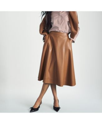 Women's Plus Size Plus Charlotte Leather Skirt