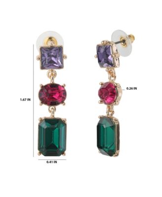 BCBG Generation Multi-Gem Drop Earrings