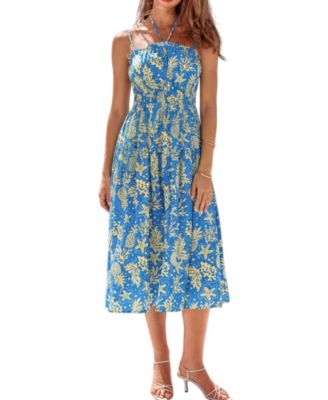 Women's Ocean Floor Tropical Midi Beach Dress