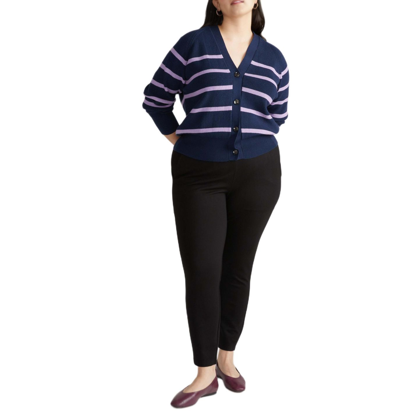 Женские брюки Universal Standard Plus Size Minimalist Moro Pocket Signature Ponte, цвет: Чёрный — фото 1