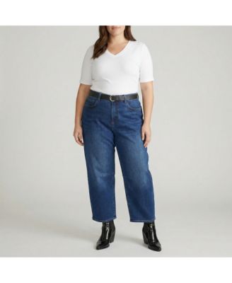 Women's Cropped Barrel Leg Jeans