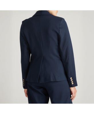 Plus Size 4 Pocket Ponte Blazer