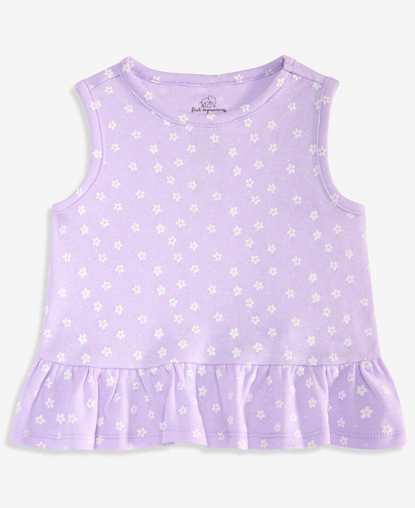 Топ First Impressions Mix & Match Ditsy Floral Printed для девочек-малышей, цвет: Лавандовый — фото 1