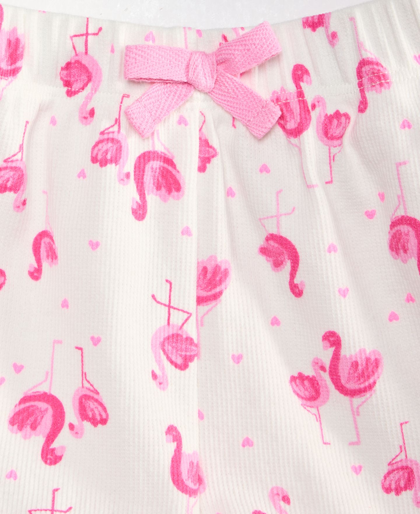 Шорты First Impressions Mix & Match Flamingo-Print Ribbed Shorts для девочек-малышей, цвет: Белый — фото 3