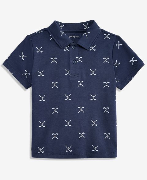 Поло First Impressions Mix & Match Golf-Print Polo Shirt для мальчиков-малышей