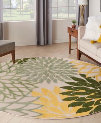 Aloha ALH05 5'3"x5'3" Round Area Rug