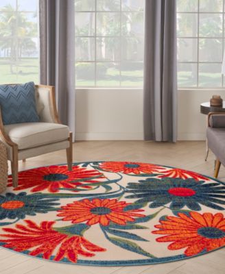 Aloha ALH33 5'3"x5'3" Round Area Rug