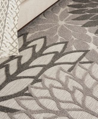 Aloha ALH05 Silver 7' x 10' Outdoor Area Rug