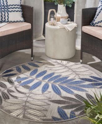 Aloha ALH18 5'3" x 5'3" Round Area Rug