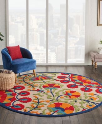 Aloha ALH20 7'10" x 7'10" Round Outdoor Area Rug