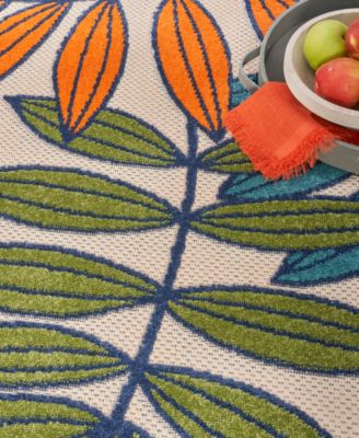 Aloha ALH18 Multi 6' x 9' Outdoor Area Rug