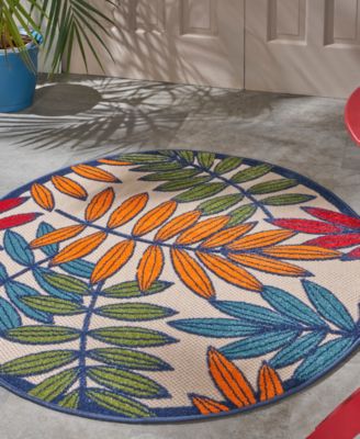 Aloha ALH18 Multi 5'3" Round Rug