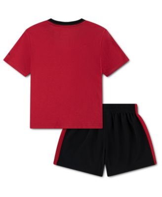 Boys' 2T-7 Airball Crewneck T-Shirt and Shorts, 2-Piece Set