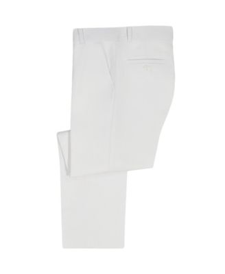 Boys' 8-20 Tri-Blend Zip Closure Linen Suit Pants