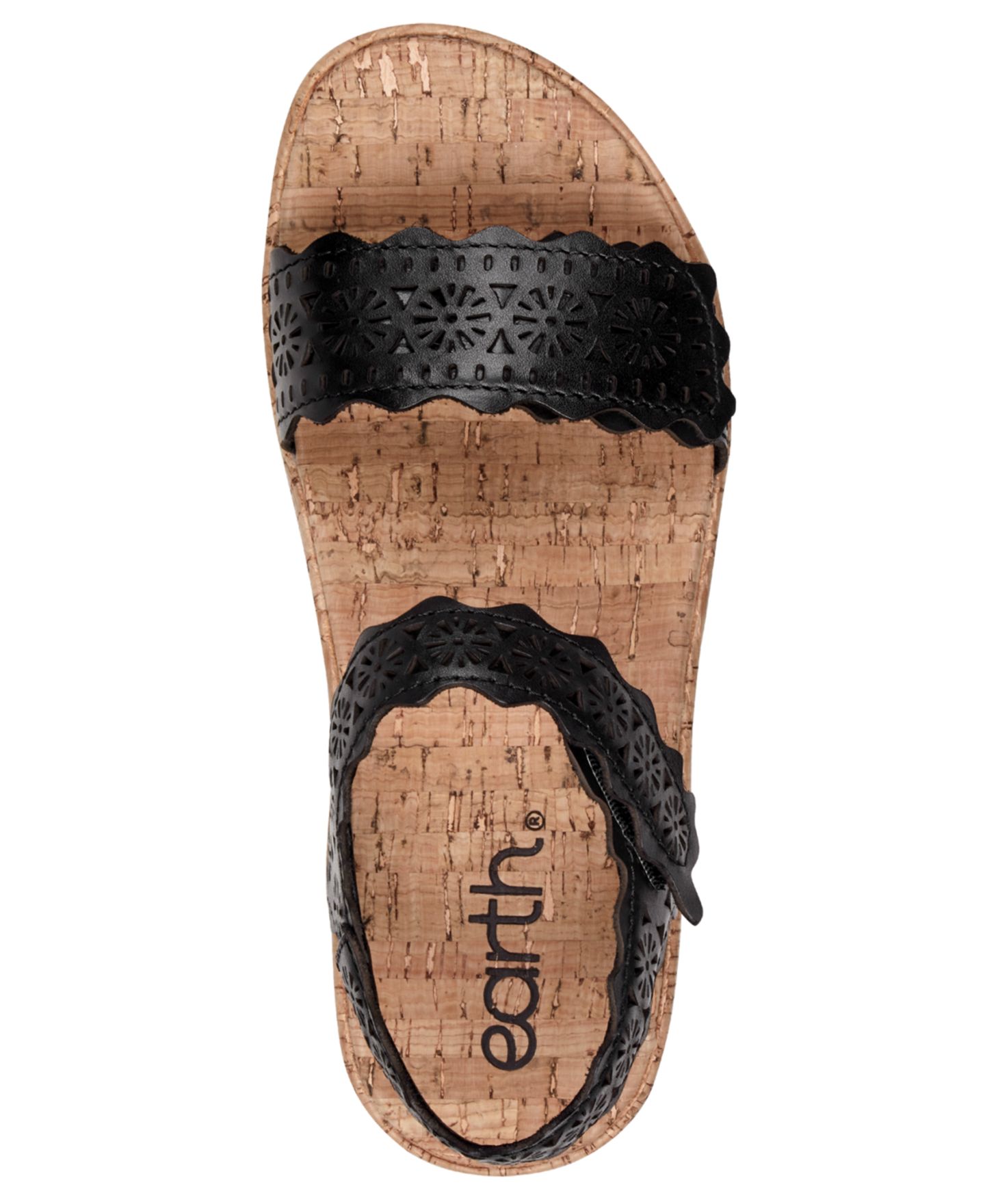Женские сандалии Earth Slatal Leather Platform Footbed, цвет: Чёрный кожаный — фото 4
