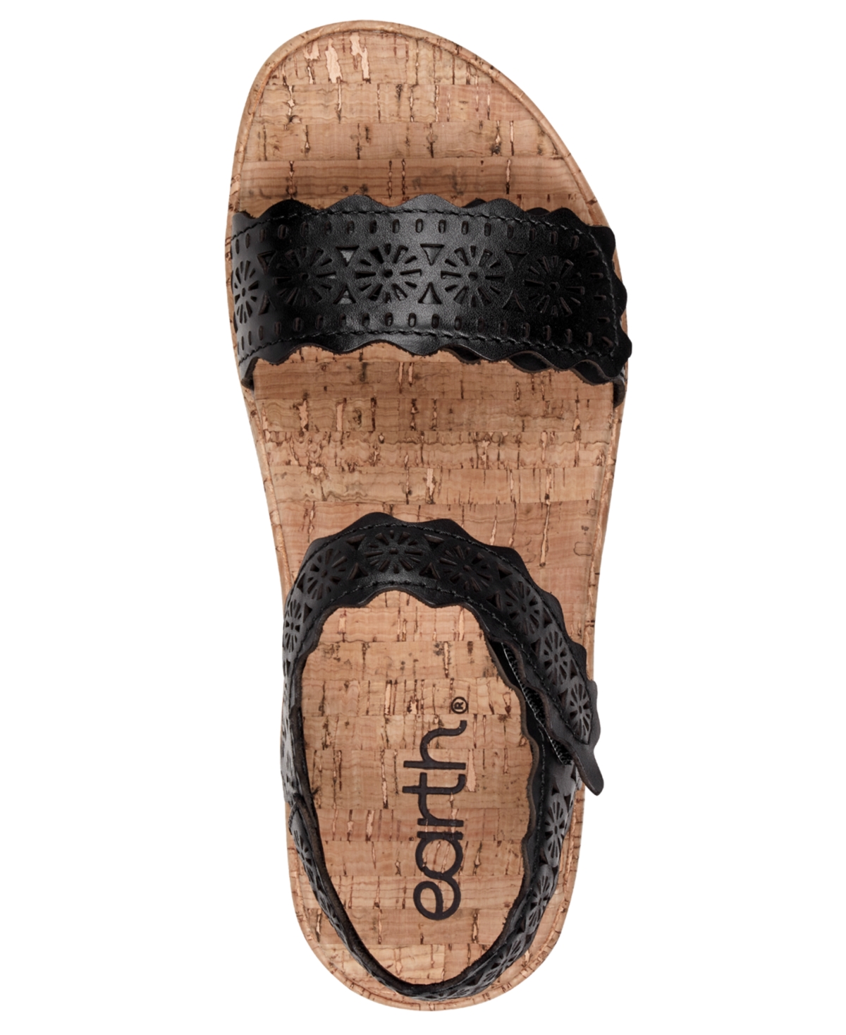 Earth Women's Slatal Round Toe Platform Footbed Sandals