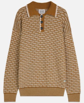 Men's Extra Dropped Shoulder Structure Polo Shirt