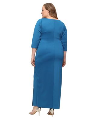 Plus Size Stretch V-Neck Dress