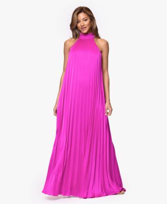 Women's Pleat Detail Ball Gown Dress