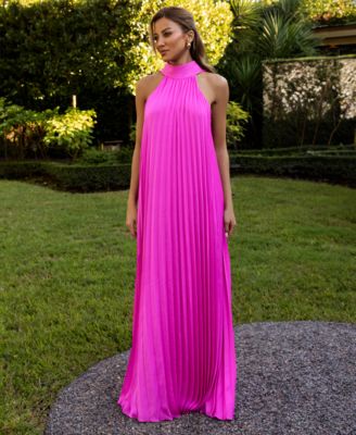 Women's Pleat Detail Ball Gown Dress