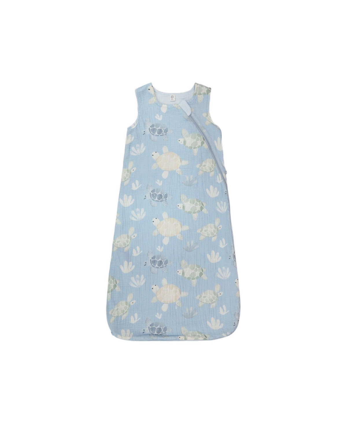 Deux par Baby Boys Cotton Jersey Muslin Sleep Sack Turtle Print