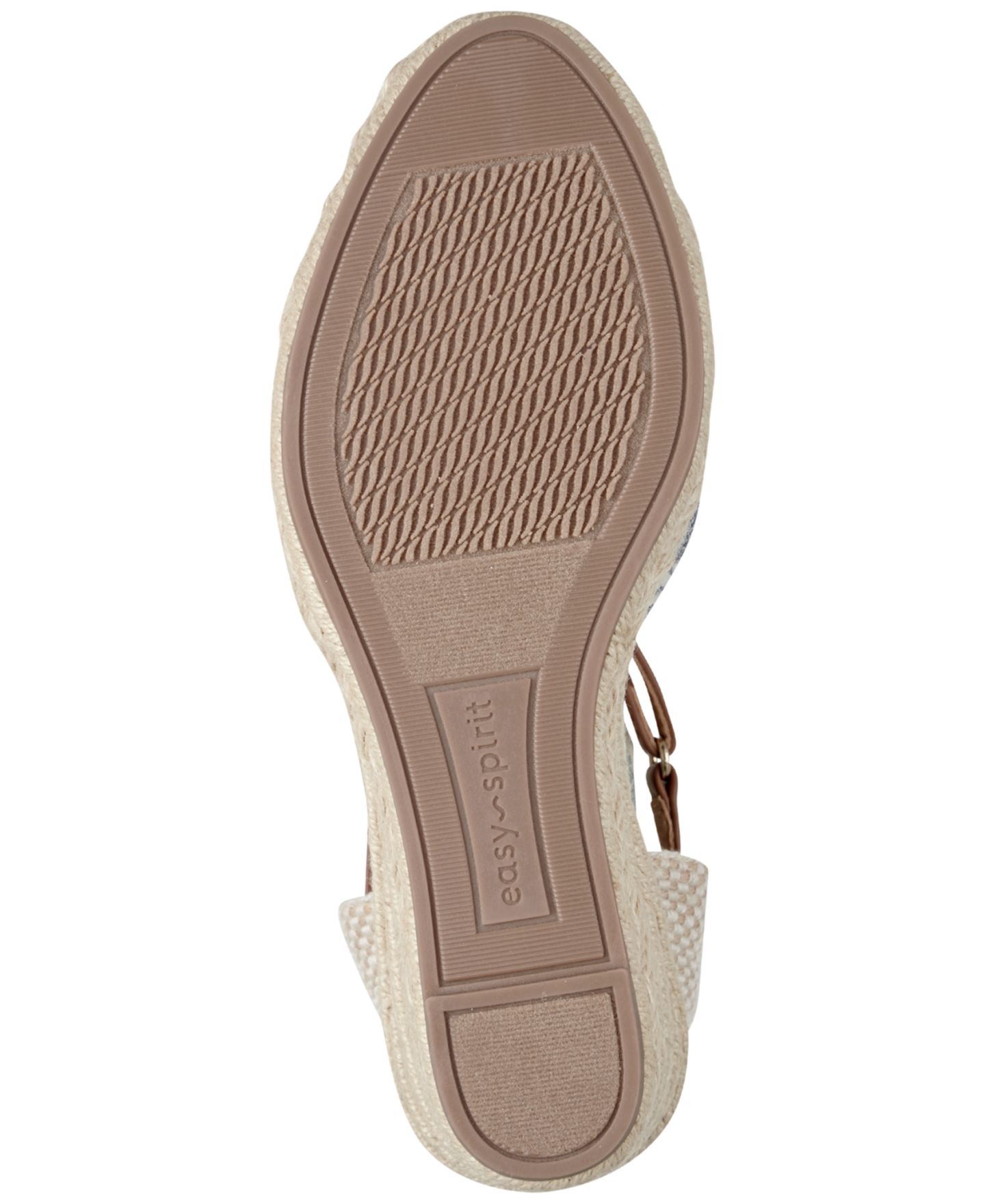 Женские сандалии Easy Spirit Makaylie Closed Toe Espadrille Wedge, цвет: Синий с принтом / Натуральный — фото 5