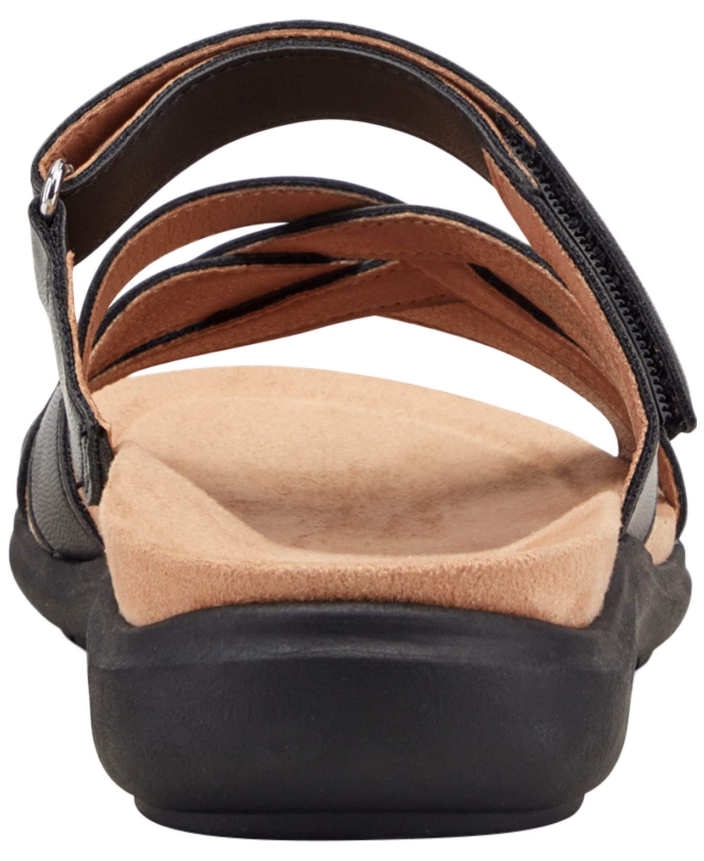 Женские сандалии Easy Spirit Waylin Strappy Flat Slip-On, цвет: Чёрный — фото 3