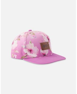 Baby Girls Cap Flower Print.