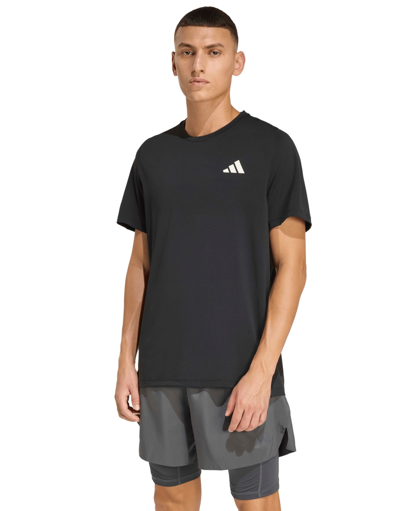 Мужская футболка adidas Running Climacool Short-Sleeve, цвет: Чёрный — фото 1