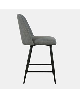 Macey Contemporary Modern Upholstered Counter Barstool (Set of 2)