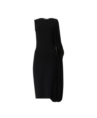 Women's Asymmetric Shoulder Hoop Knit Dress