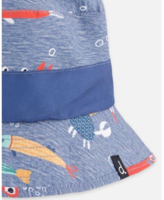 Baby Boys Polyester Beach Hat Marine Animal Print