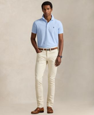 Men's Custom Slim-Fit Honeycomb-Mesh Polo Shirt