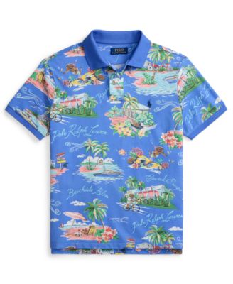 Men's Classic-Fit Tropical-Print Polo Shirt